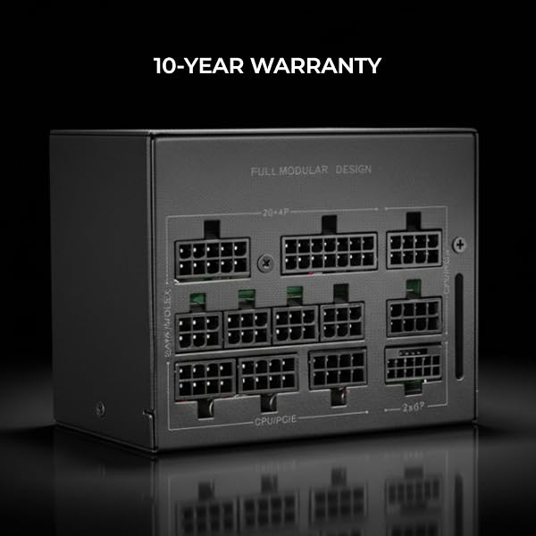 Mars Gaming MPB750PSI, Fuente de Alimentación PC Full Modular 750W, 10 Años de Garantía, 80Plus Gold 90%, Ventilador SI Extreme Silence, Tecnologías AI2-RPM, DC-DC y SMD, ATX 3.1 y PCIe 5.1 Negro - 4