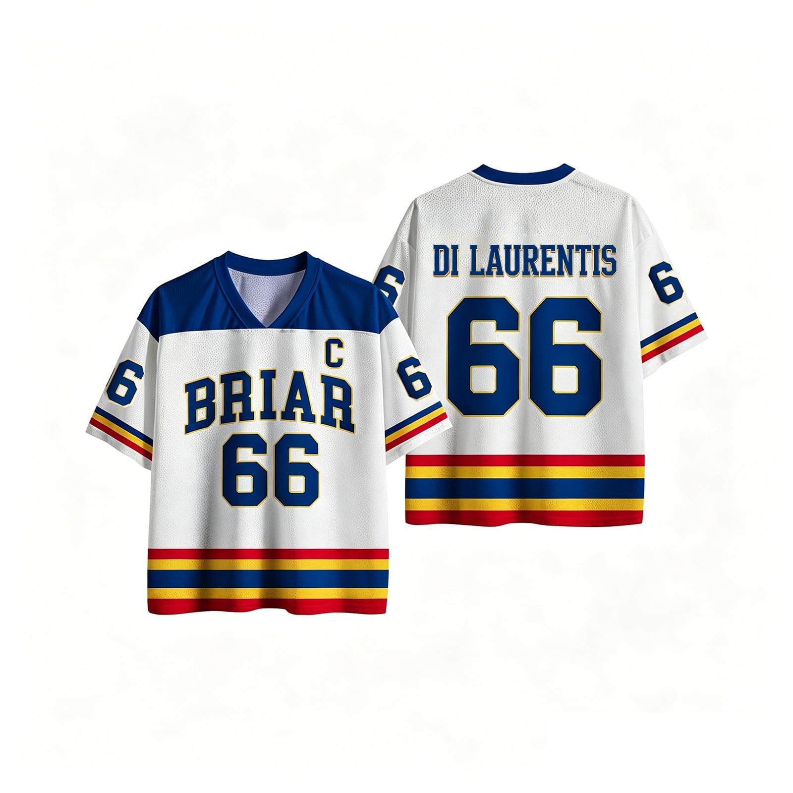 Off Campus Shirt Women Men Hockey Jersey Graham 44 & Di Laurentis 66 & Logan 22 & Tucker 46 Off Campus Merch Briar U Shirts Unisex Short Sleeve Sports Inspired Tshirts for Fans