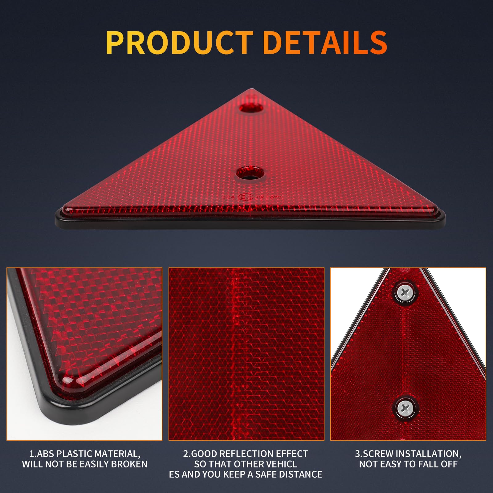 Benson Schroefbevestiging Reflector - Rond - 60 mm - Rood