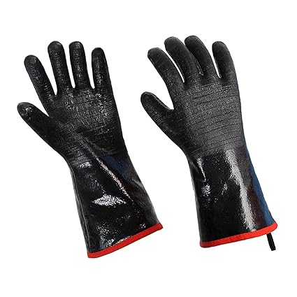 ATORSE Neoprene BBQ Grill Gloves Heat Resistant Barbecue Gloves 14 Inch Thick