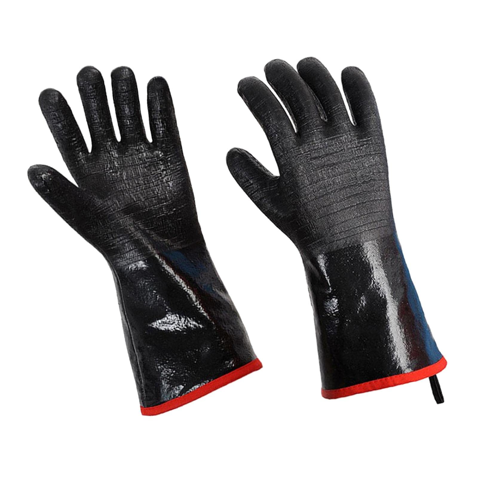 Guantes de Trabajo, 1 par de Barbacoa de Neopreno Barbacoa Prueba de Aceite Resistente al Calor de la Parrilla: de 18 Pulgadas de Grosor (Color : 14 Inch Thick)