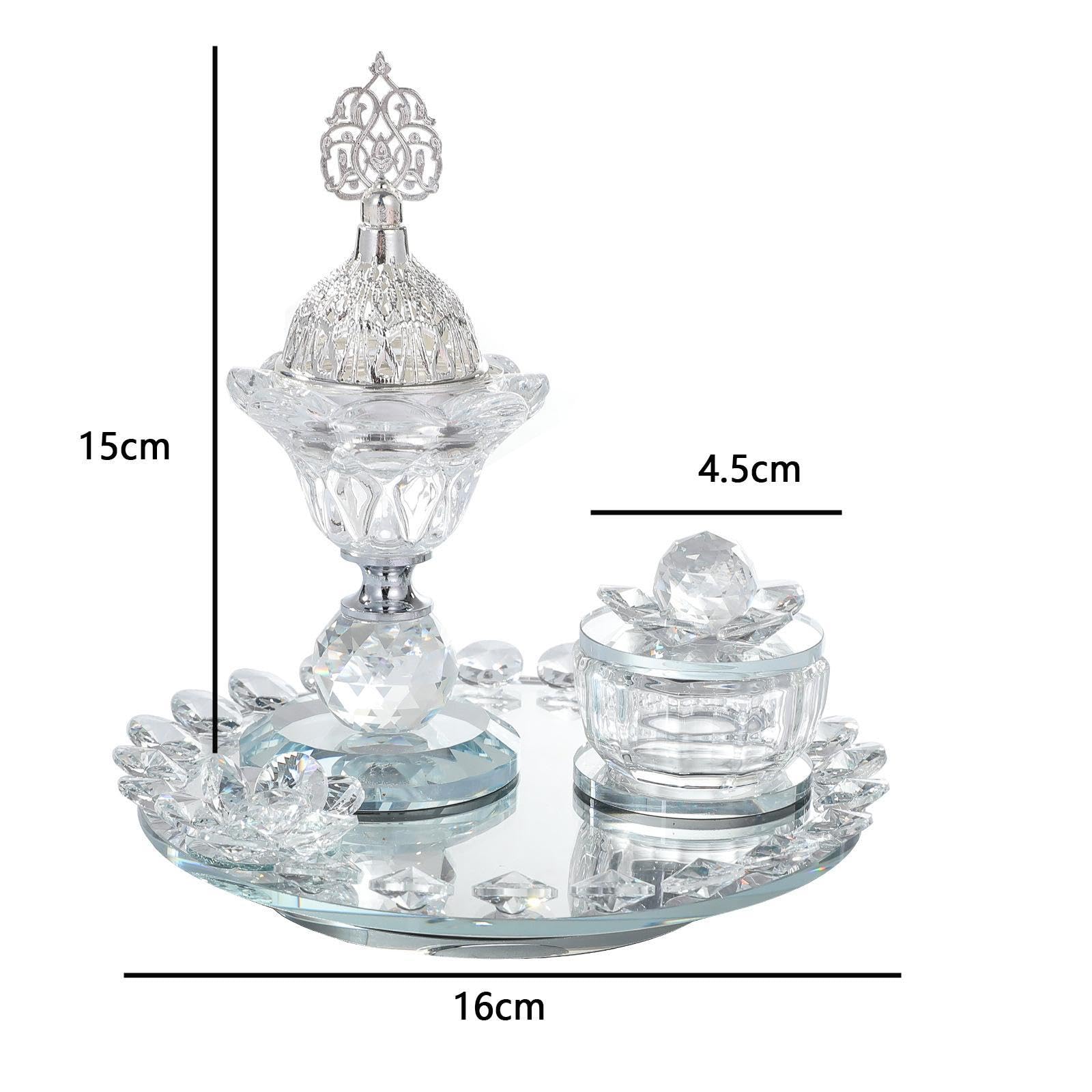 KESOTO Räuchergefäß Set Aus Glas mit Zange, Tischdekoration für Zuhause, Schlafzimmer, Büro