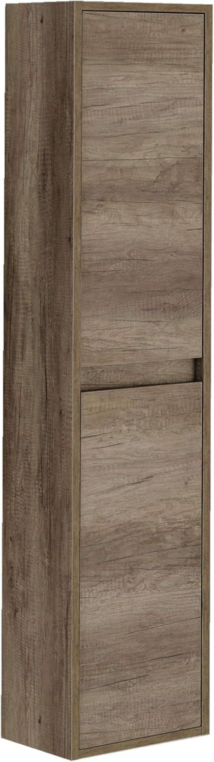 ARKITMOBEL Columna de Baño Suspendida 2 Puertas, 140x30x25,5 (AltoxAnchoxFondo-en cm), Color Nordik, Mueble de Baño, Modelo Dakota