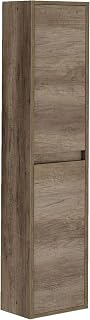 ARKITMOBEL, Badezimmer-Säule mit 2 Türen – schmaler Badhochschrank in Nordik-Optik, platzsparendes Badezimmermöbel, Maße: 30 x 140 x 25,5 cm (B x H x T), Modell Dakota