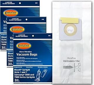 EnviroCare Replacement Micro Filtration Vacuum Cleaner Dust Bags Designed to Fit Bissell Style 1 and 7 Uprights 9 Pack