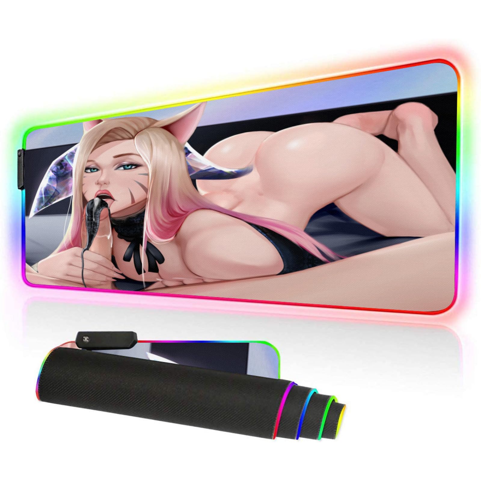 HOLIV Anime Mouse Pads Game Mouse Pads pc Computer Non-Slip Waterproof Desk Pads Sexy Breasts arse Boobs (23.62 inch x11.8 inch x0.15 inch)