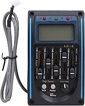 Captador de guitarra de 5 bandas, captador de equalizador de guitarra digital preto para guitarra acústica para guitarra elétrica