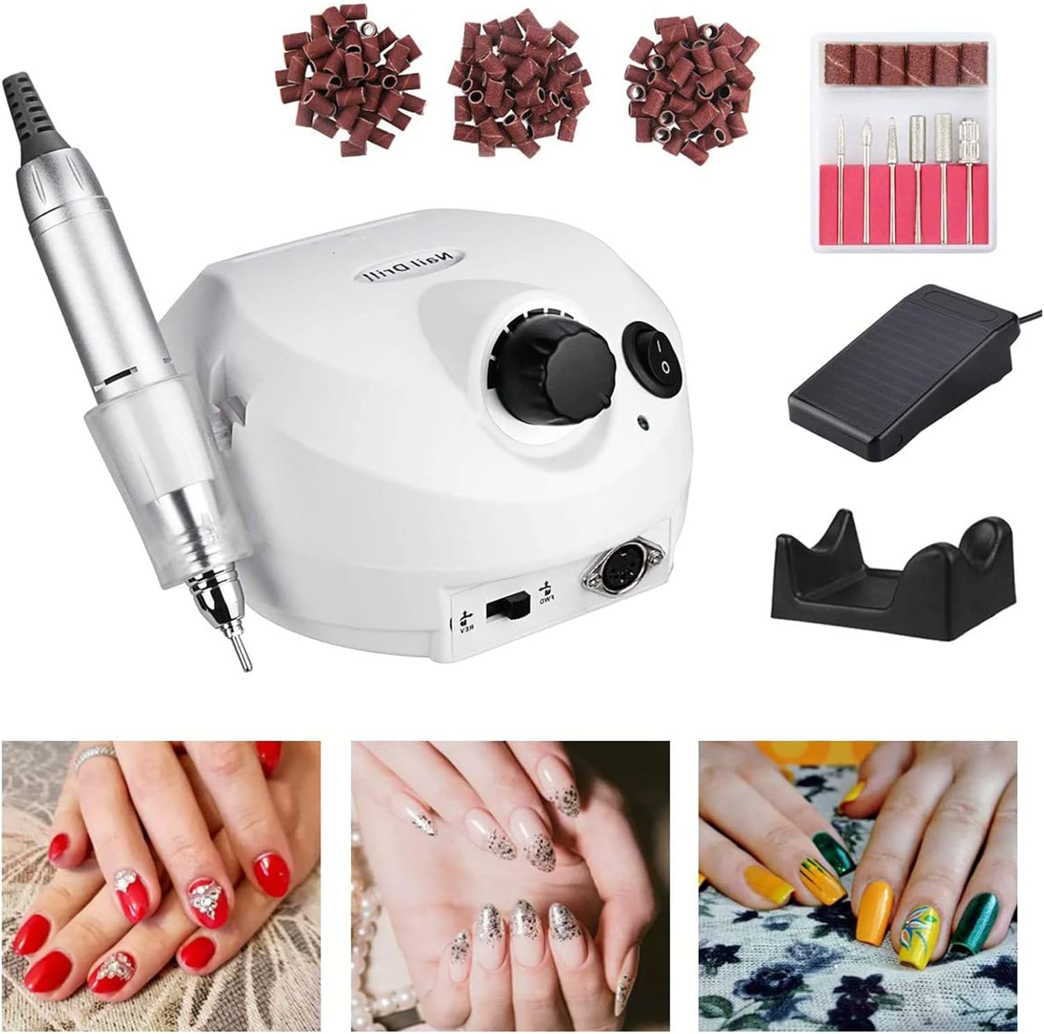 Nail Drill Machine Electric Nail File Drill Set 35000RPM Adjustable
