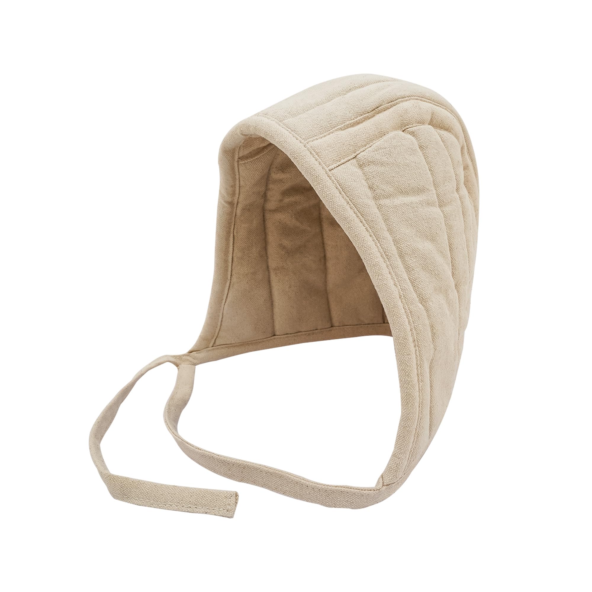 Lord Of Battles Unisex Ecru Medieval Quilted Canvas Cotton Padded Arming Cap Protector Under Armor Chainmail Coif For Larp, Renfair