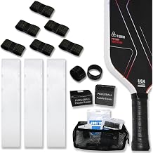 Pickleball Accessories Kit Overgrip Tape, Edge Guard Tape, Grip Bands & Paddle Care Essentials for Better Grip and Paddle Protection