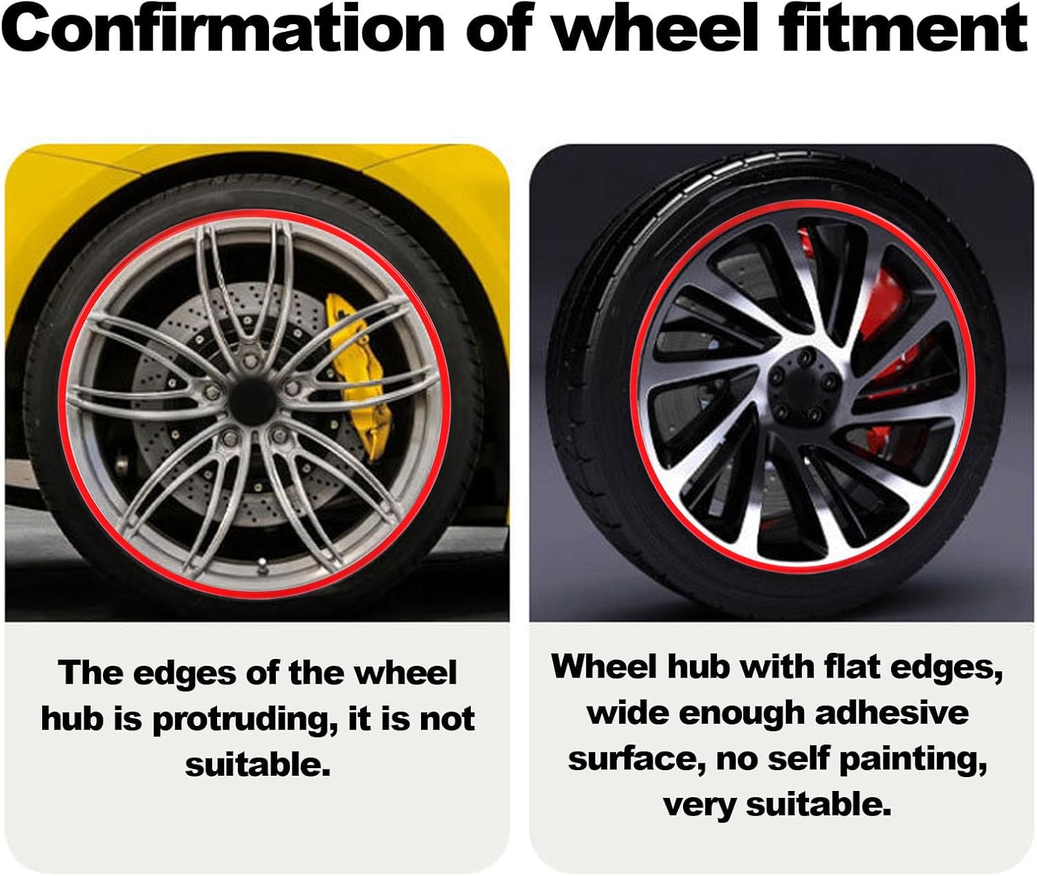 ホイール リム プロテクター、リム ハブ プロテクター ストリップ 4 個