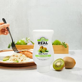 Kiwi Real Infused Exotics, Kiwi Puree Infused Syrup, 16.9 FL OZ Squeezable Bottle (Pack of 3)