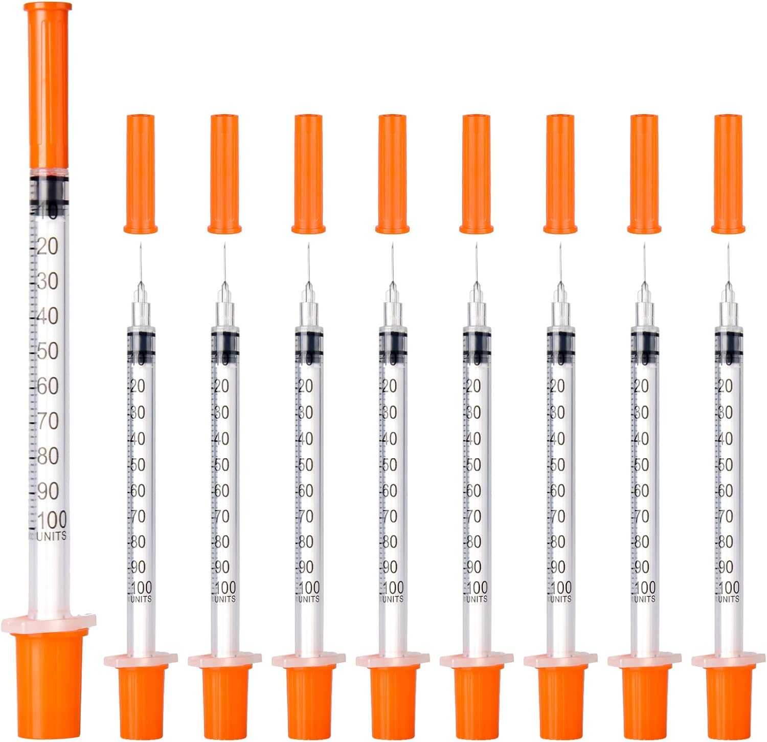 Product image of 30PACK U-100 Syringes, 30G 5/16" (8mm) 1ml/cc Disposable Syringe, Individual Wrapped