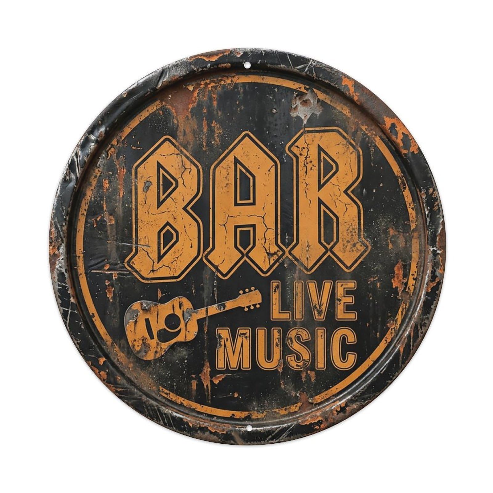 Vintage Beer BAR Live Music Retro for Pub Metal Tin Sign