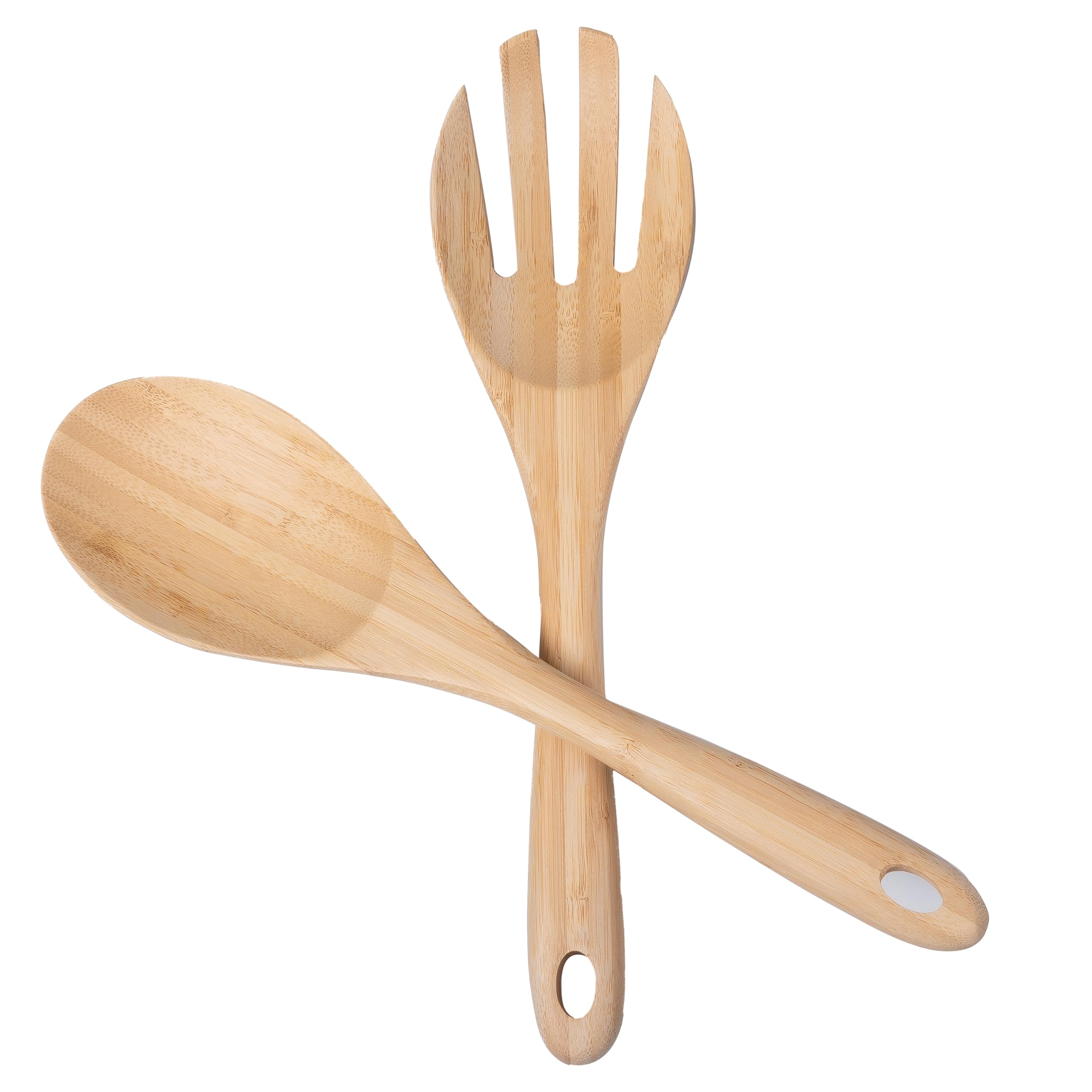Pakkawood Salad Servers - Natural Wood Utensils -11