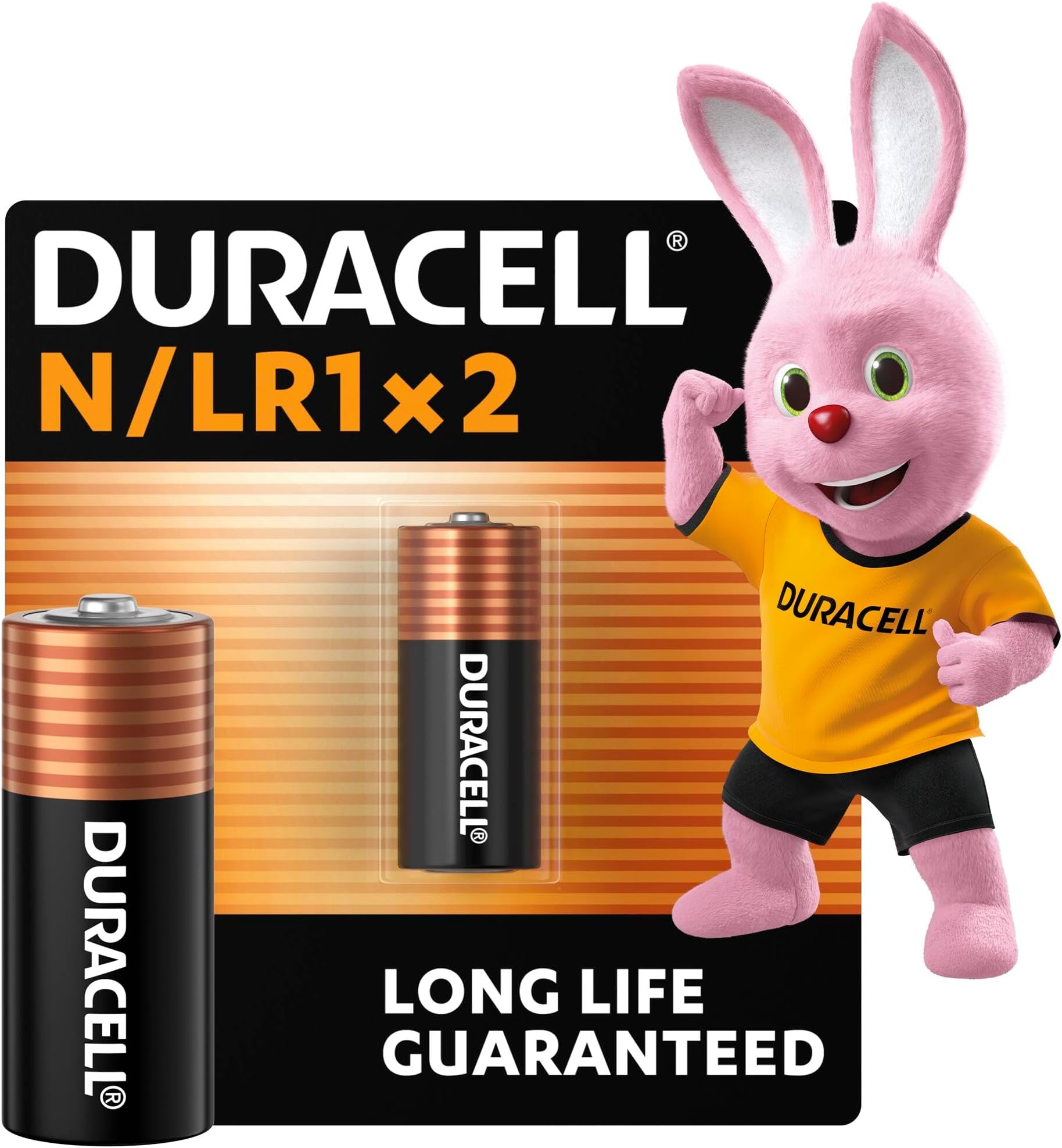 Duracell Specialty N Alkaline Battery 1,5V, pack of 2 (E90 / LR1) designed for use in flashlights, calculators and bike lights