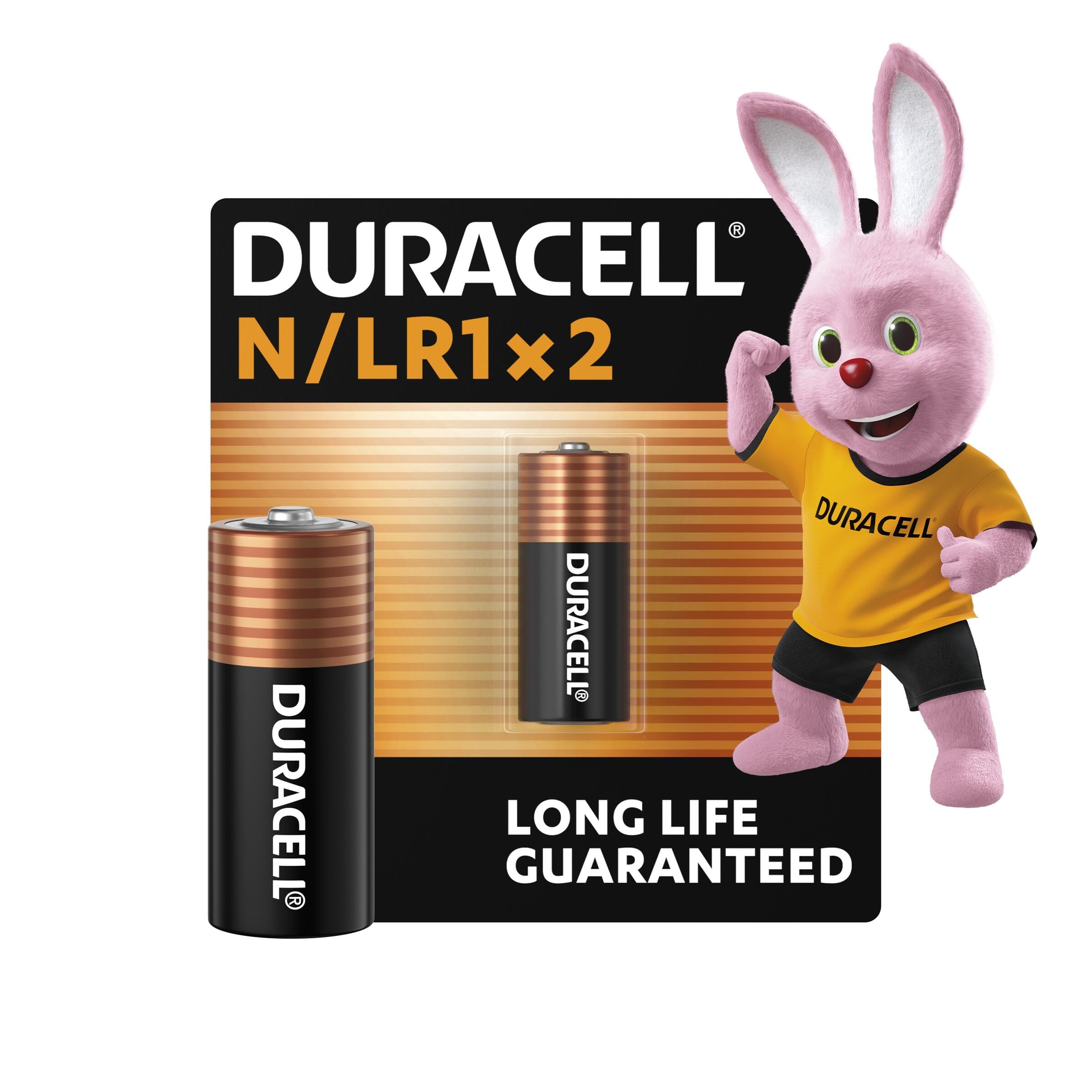 Duracell Specialty N Alkaline Battery 1,5V, pack of 2 (E90 / LR1), Designed for use in Flashlights, Calculators, & Bike Lights