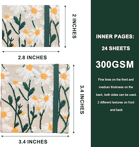 Miniatura 2 de LYML.E1 2 mini cuadernos de bocetos de acuarela, mini cuaderno de acuarela portátil, cuaderno de bocetos de viaje, papel de dibujo texturizado de