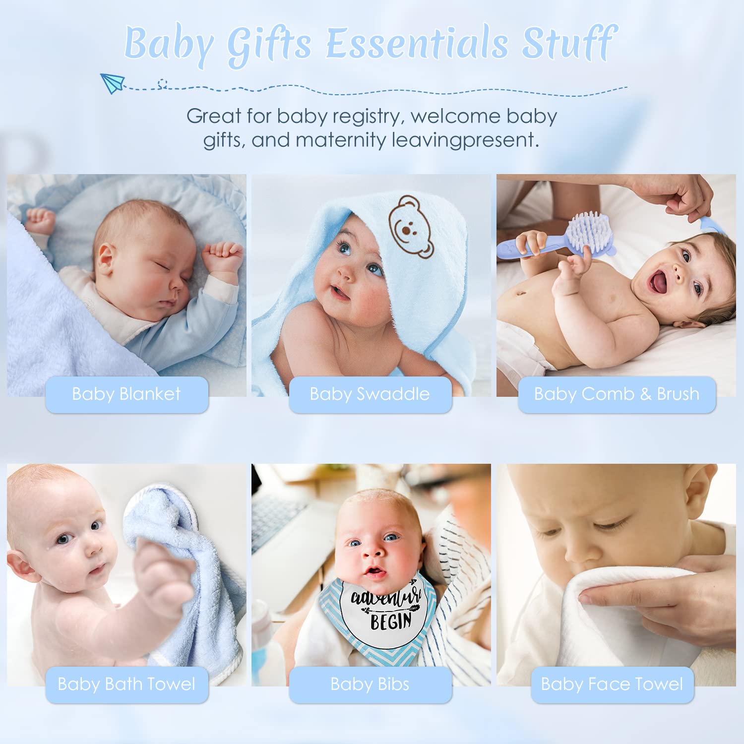 iAOVUEBY Regali per baby shower, set regalo per bambini