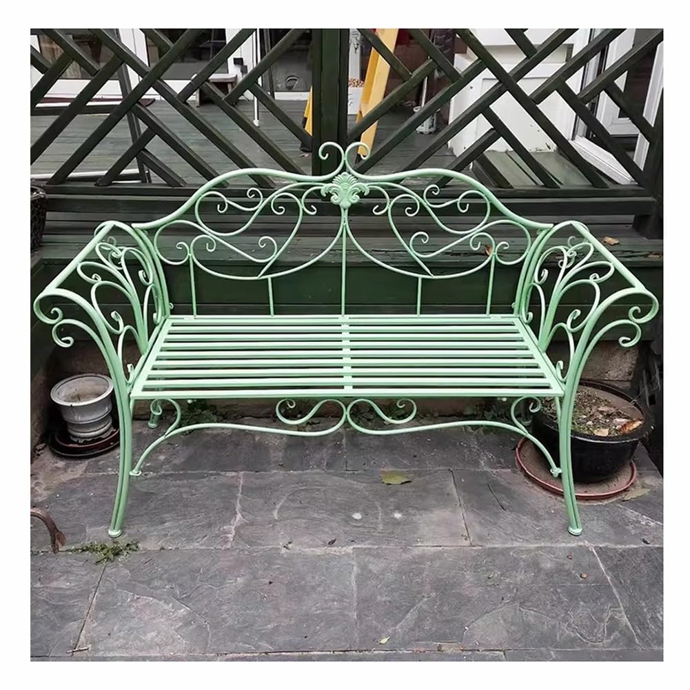 Banco de jardín resistente a la intemperie y cómodo asiento doble