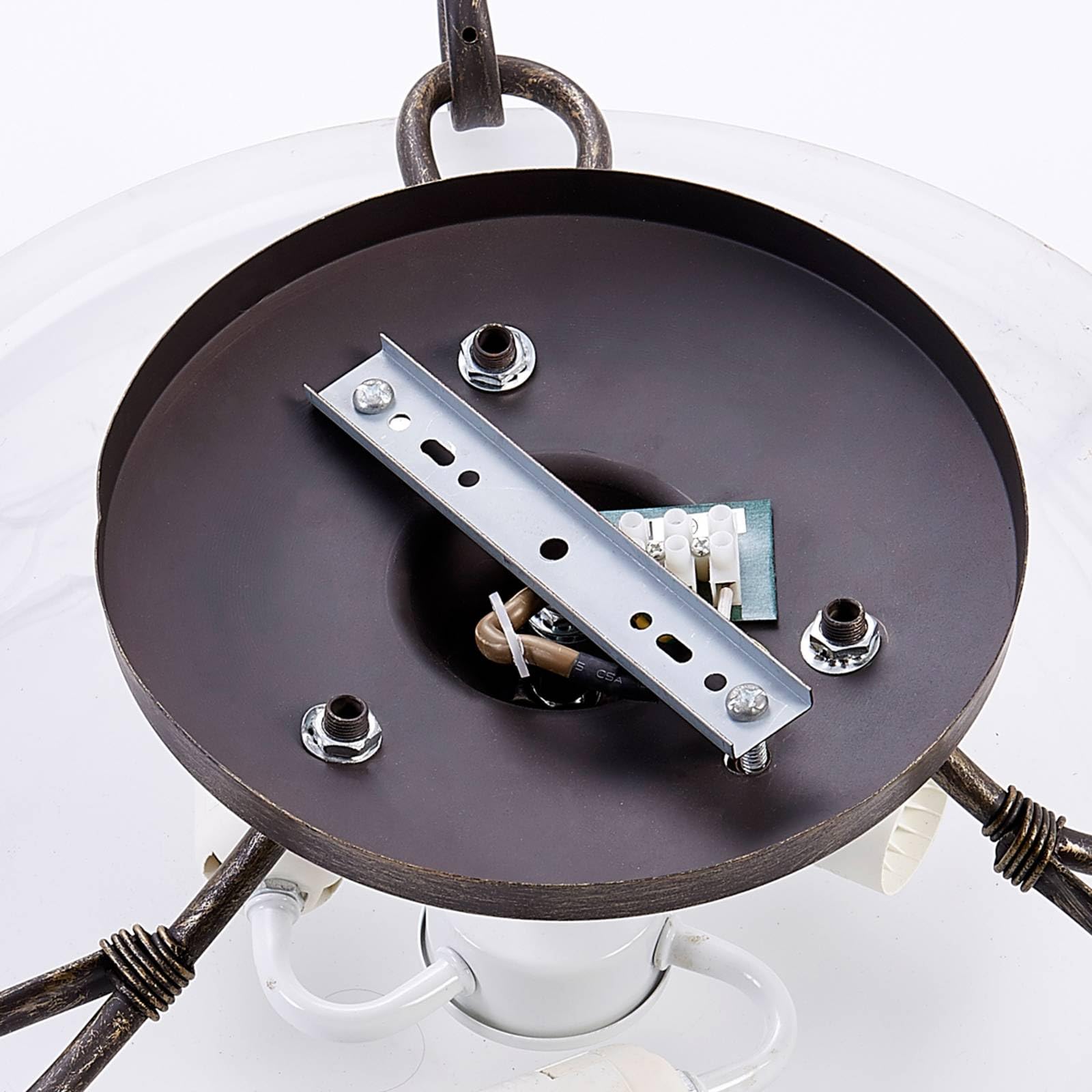 Lindby Deckenlampe Rando (Landhaus, Vintage Rustikal) in Alu aus Metall (3 flammig E27) - Deckenleuchte Lampe Wohnzimmerleuchte