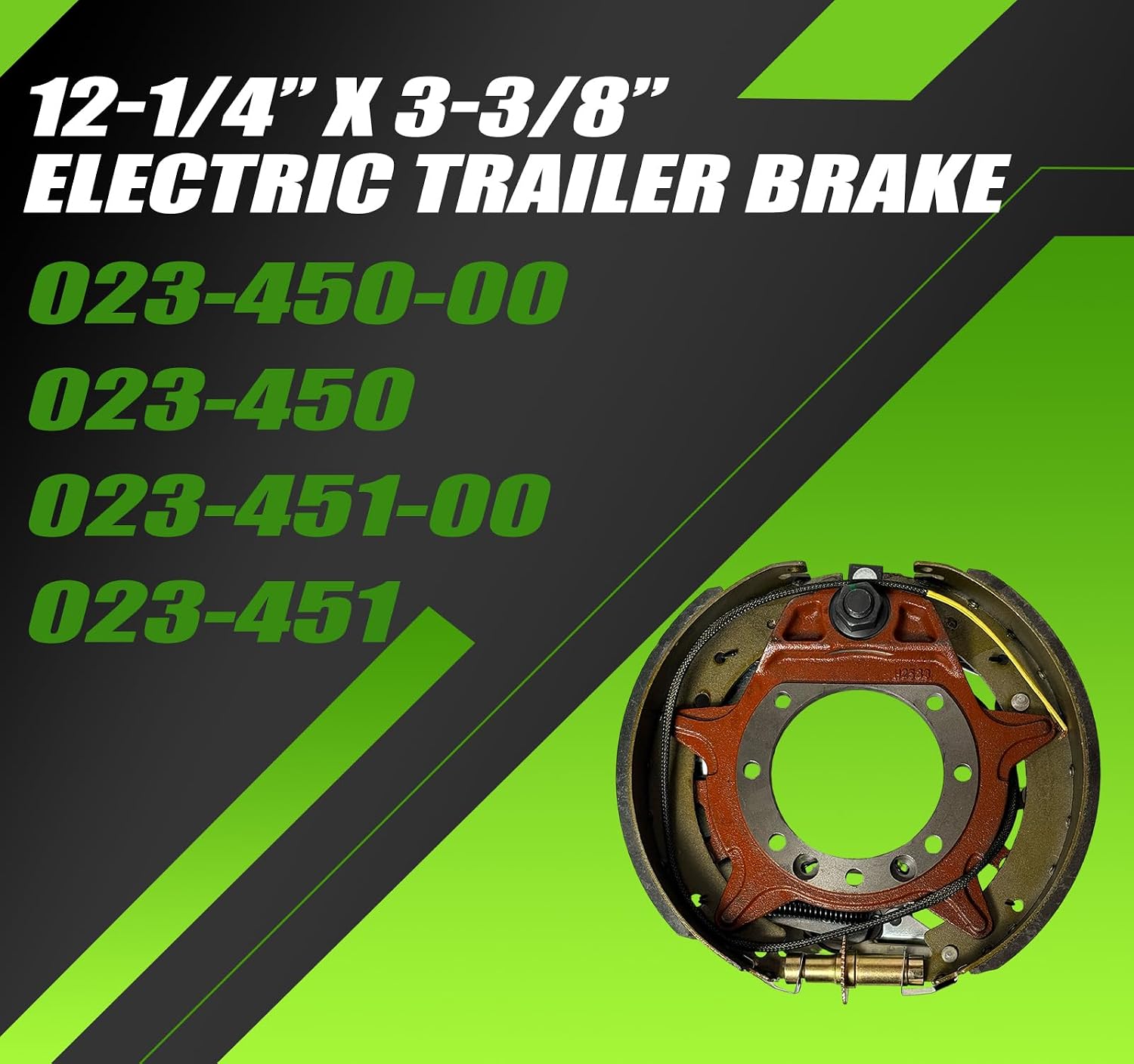 12-1/4" x 3-3/8" Electric Trailer Brake Compatible with Dexter 9000-10000Lbs General Duty Axles with 7 Bolt Mounting OE# 023-450-00 023-450 023-451-00 023-451 Left & Right
