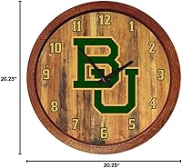 Vista 279 de The Fan-Brand NCAA Oklahoma Sooners: Faux Barrel Top Wall Clock Sports Team Bar Sign Décor - Home Man Cave, Party Decoration - Made On Demand