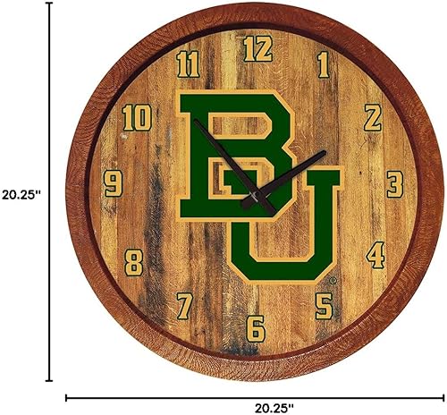 Miniatura 279 de The Fan-Brand NCAA Oklahoma Sooners: Faux Barrel Top Wall Clock Sports Team Bar Sign Décor - Home Man Cave, Party Decoration - Made On Demand