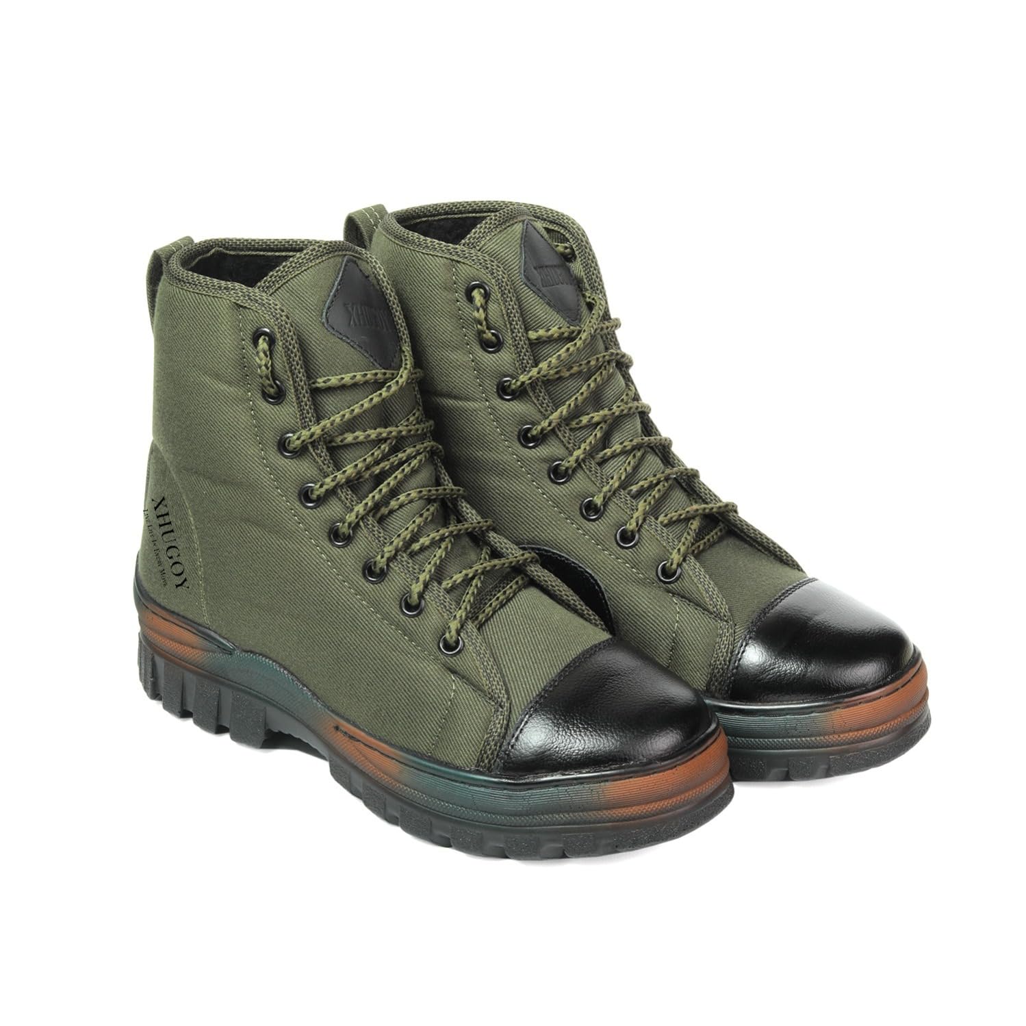 XHUGOY JB-2 Mens Green Jungle Combat Boots PU High Ankle (B0C8MR3W8L) Amazon Price History, Amazon Price Tracker