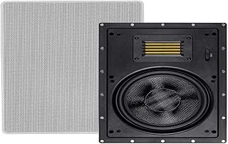 Monoprice 116334 Amber in-Wall Speakers 8-inch 2-Way Carbon Fiber with Ribbon Tweeter (Pair)