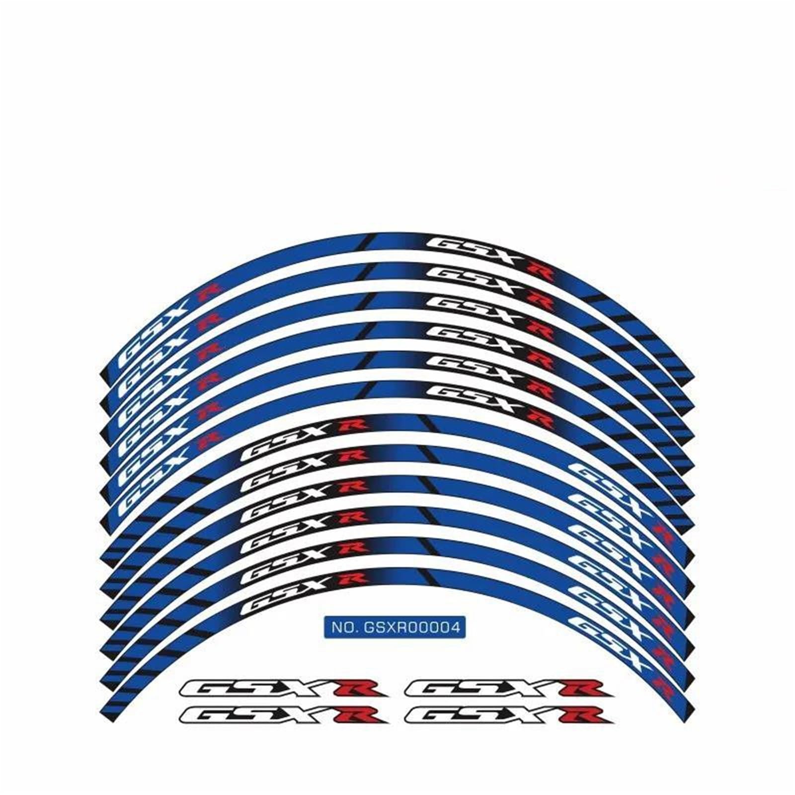 Reflective Stickers and Striped Wheel Decals for Suzuki GSXR 250 400 600 1000 750 GSXR1000R GSXR1000 GSXR600(Style 5)