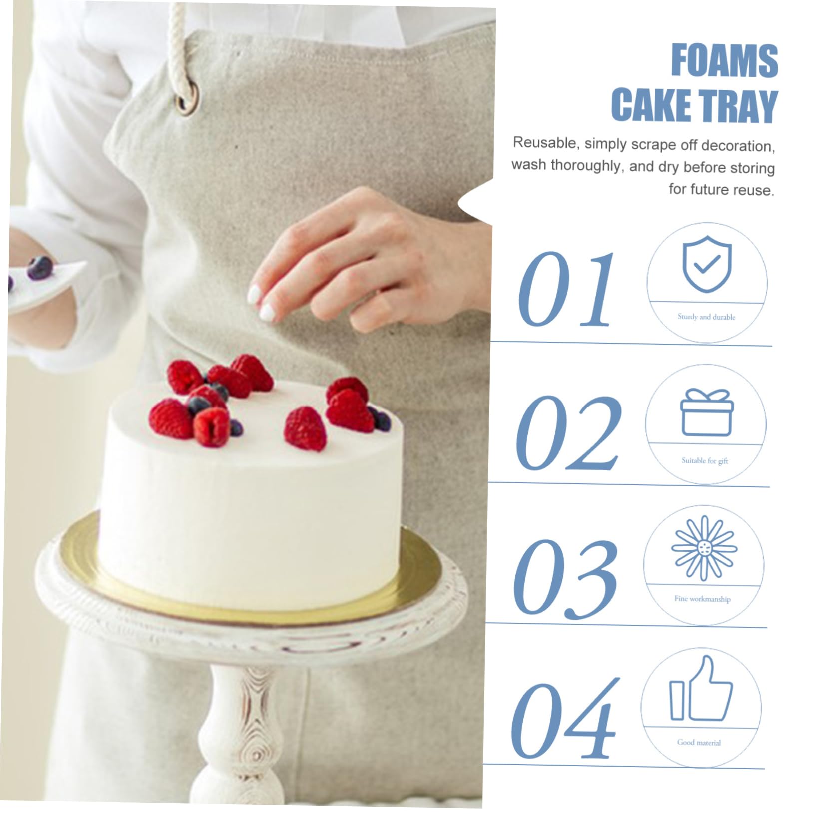 IMIKEYA 3piezas De Pastel Falso Redondo para Decoración y Práctica De Repostería para Cumpleaños y Celebraciones