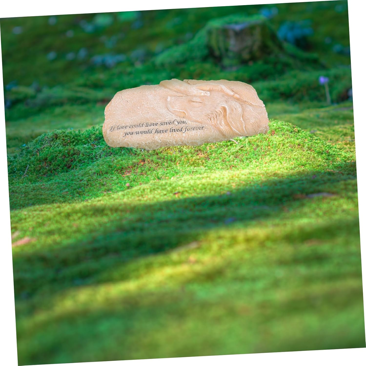 BESPORTBLE Dog Memorial Stone Ornament Resin PET Memorial Statue for Garden Decor Angel Dog Tribute Features