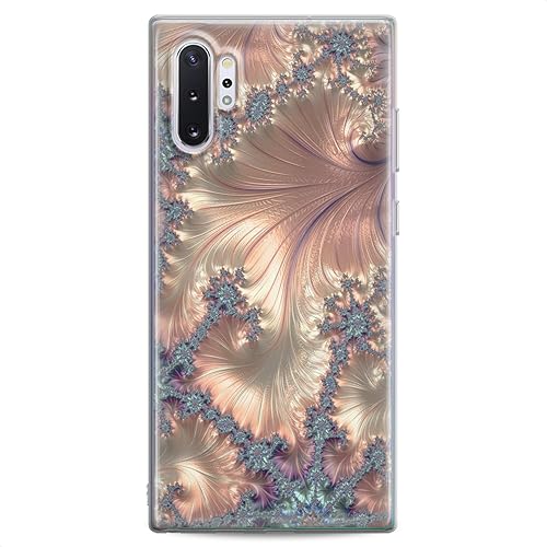 Miniatura 6 de Cavka Funda compatible con Samsung S24 S23 S22 Plus S21 FE Ultra S20+ S10 Note 20 S10e S9 Cute Art Fractals Golden Clear Phone Awesome Pattern
