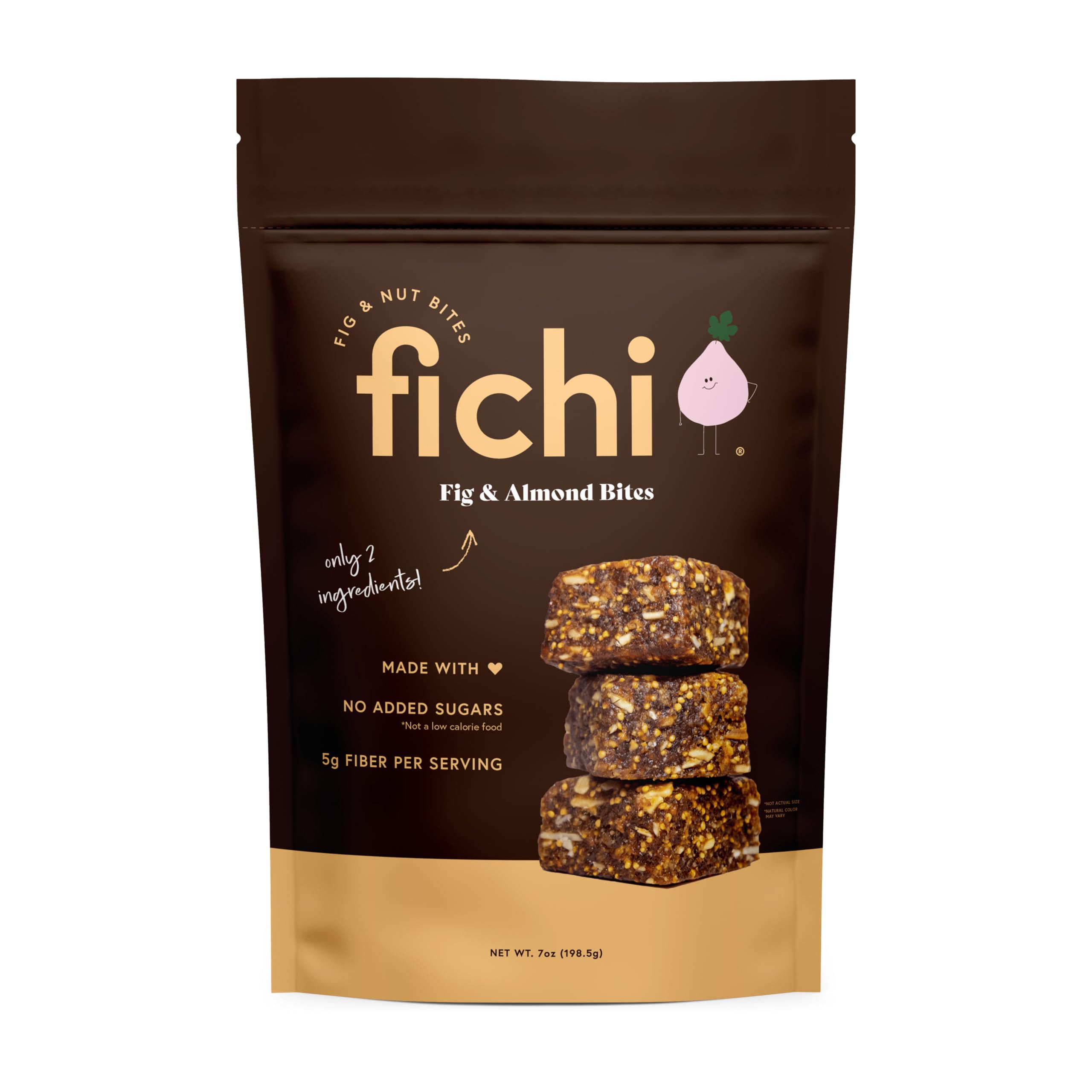 Fichi Fig and Nut Bites, a Wholesome and Delicious Gluten-Free Italian Fruit and Nut Snack, 3.5oz Bag (One Pack, Fig and Almond)