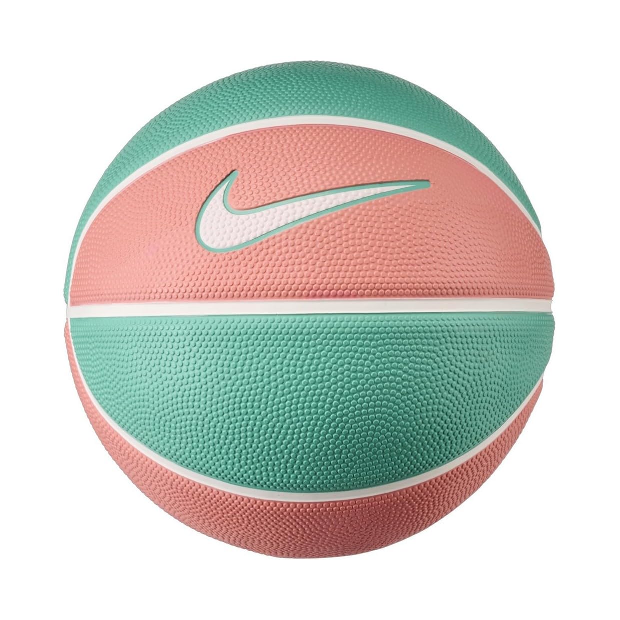 Nike Swoosh Skills Mini Basketball – Training Basketball – Mini Basketball for Skills Training & Leisure, Apricot Agate/White/Washed Teal/White, 3