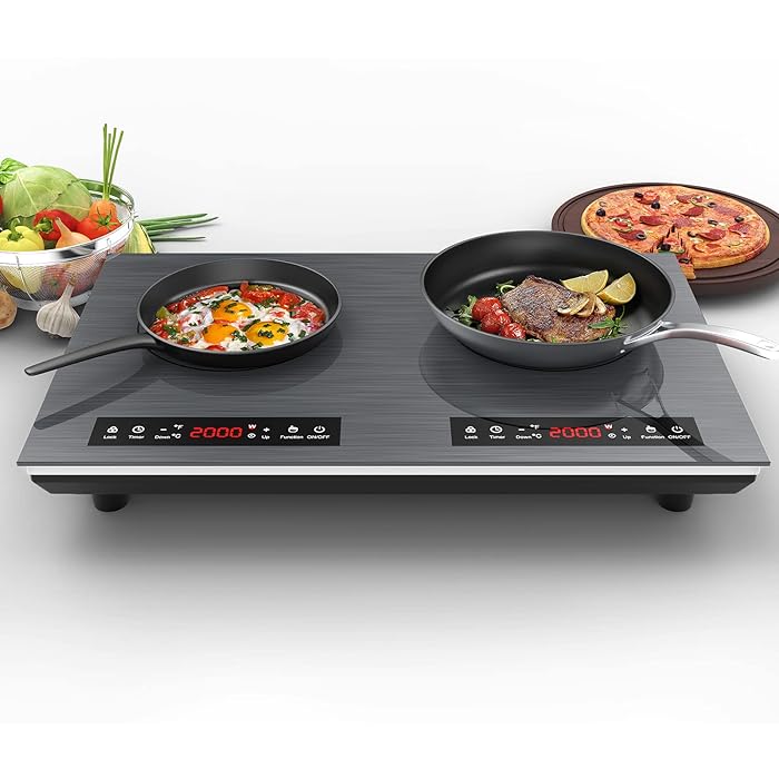 Buy VBGK Double Induction Cooktop, 4000W Portable Induction Cooktop