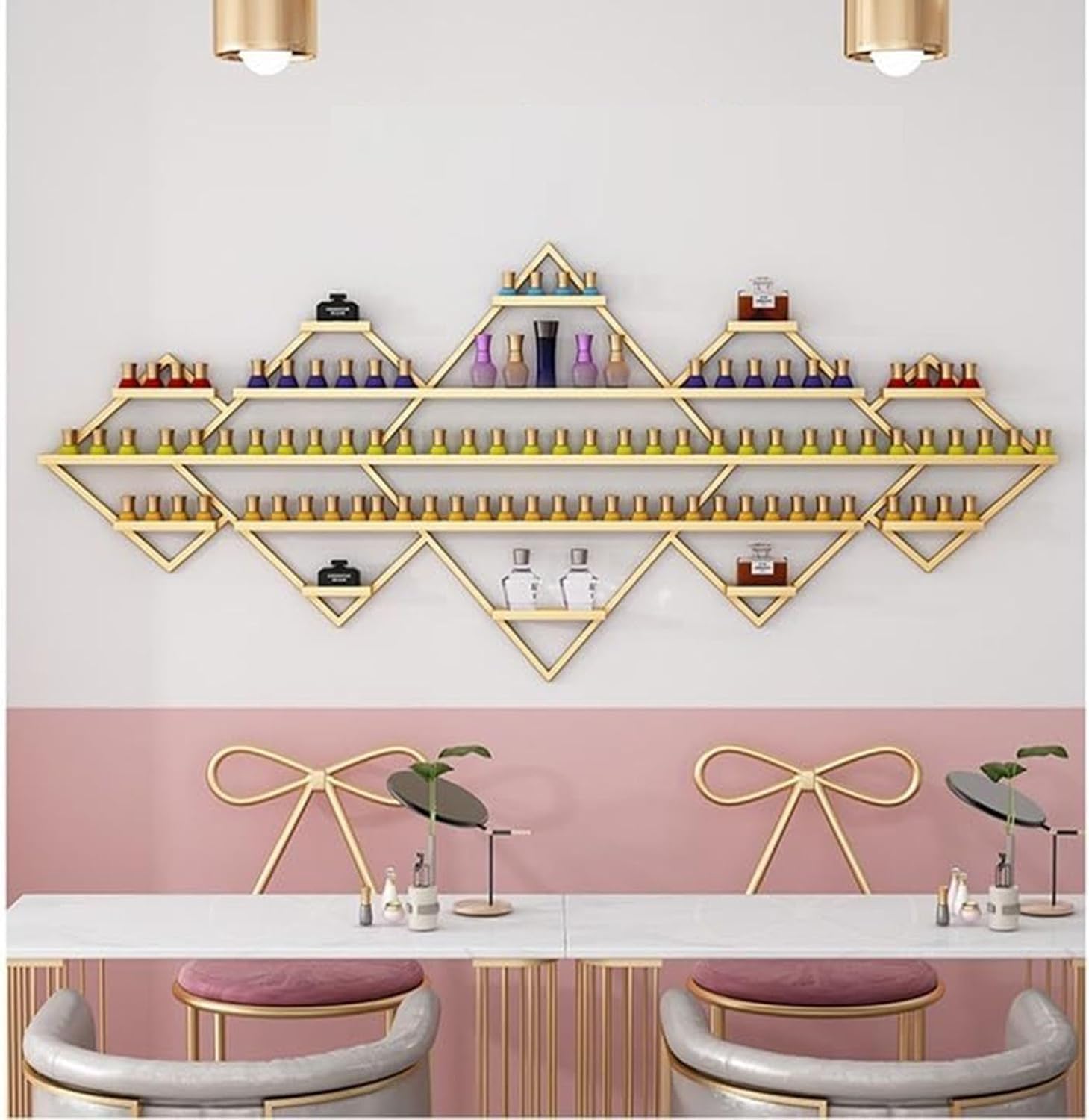 KEuLen Scaffali per Smalti per Unghie Montati Parete, Espositore for Forniture for Unghie, ripiano for profumi, Supporto for Organizer da Appendere for Salone/Bellezza/Negozio di Unghie