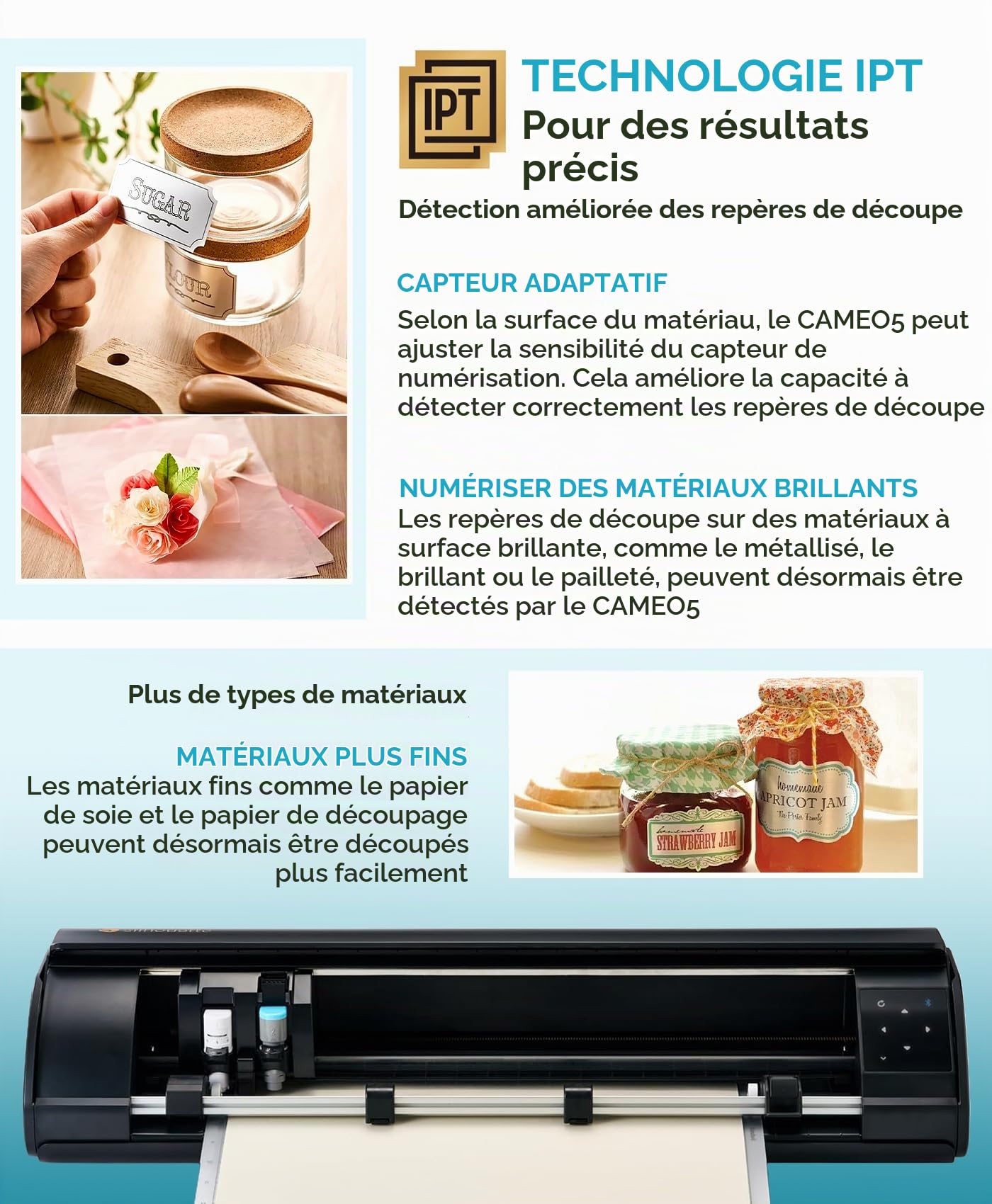 Silhouette Cameo 5 Alpha Plus – Machine de découpe de vinyle et d'artisanat de 38,1 cm avec lame automatique, mode croquis rapide et enregistrement à 4 points – Comprend un logiciel de studio et 100