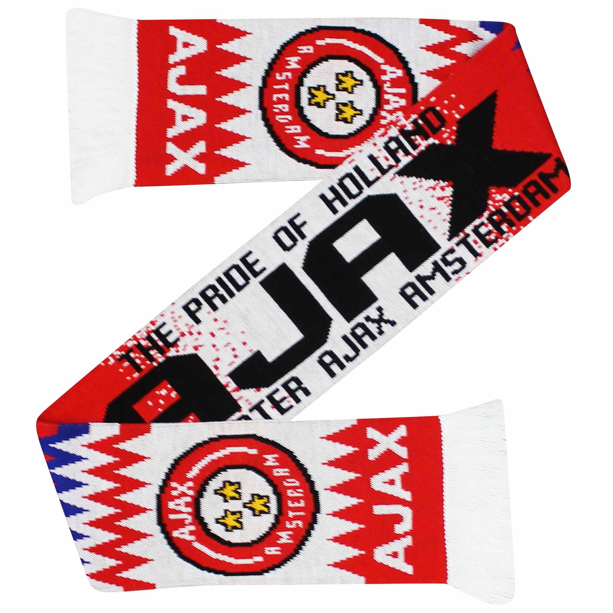 Gifts 4 All Multicolor Ajax Of Amsterdam Soccer Scarf, Ajax Football Fans Match Day Scarf