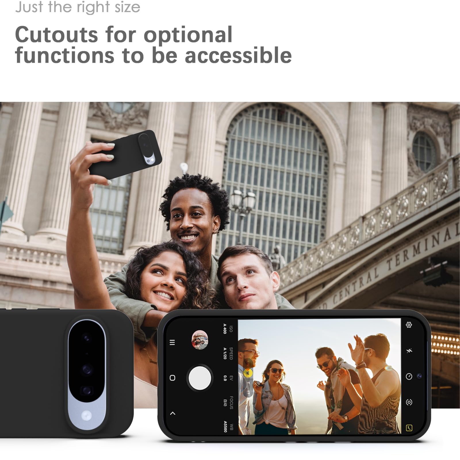 YATWIN Silicone Back Case for Pixel 10/10 Pro, Soft-Touch, Shockproof Phone Back Cover for Pixel 10/10 Pro - Black — Amazon image 6