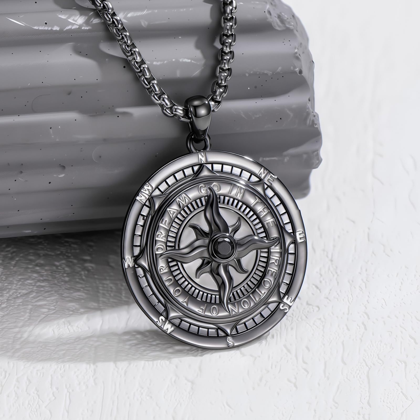 925 Sterling Silber Kompass Schmuck Kompass Halskette Gehen Sie in die Richtung Ihres Traums Abschluss Schmuck für Abschlusssaison Für den Freund oder die Freundin