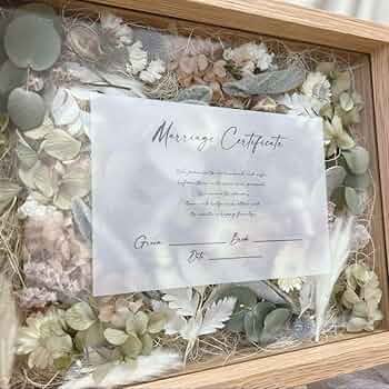 Amazon.co.jp: №70結婚証明書ゲスト参加型結婚式ウェルカム
