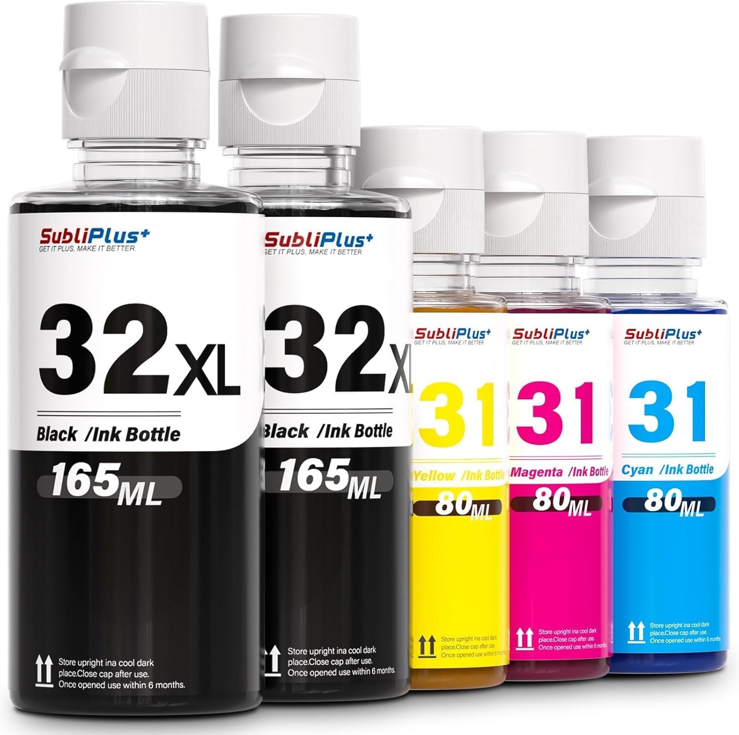 31 32xl Ink Bottle Set Replacement for HP 31 32XL Ink Refill Bottles ...