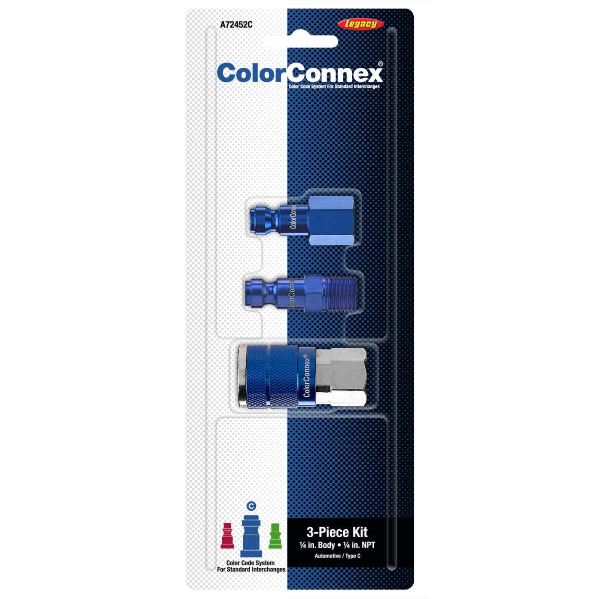 ColorConnex Coupler & Plug Kit, Automotive Type C, 1/4