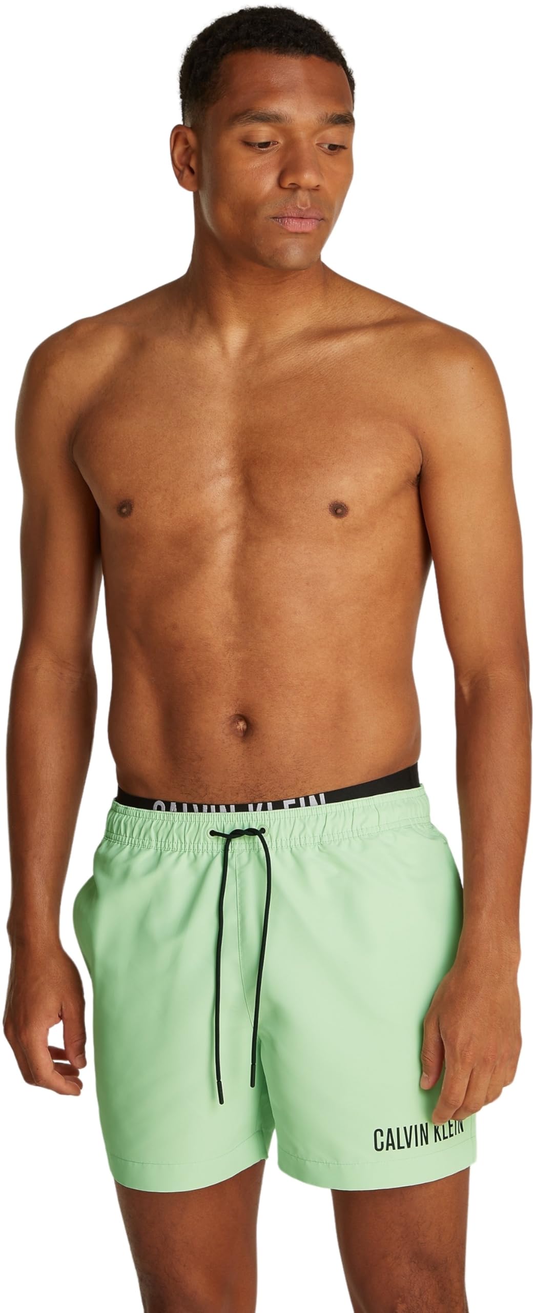 Calvin Klein Bañador Hombre CK Boxer Piscina con Logo elástico Visible y cordón en la Cintura artículo KM0KM00798