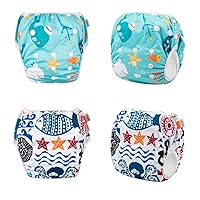 Vista 9 de ALVABABY - Pañales de natación (2 unidades, reutilizables)
