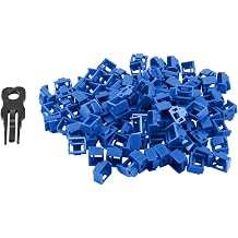 100Pcs Blue RJ45 Port Ethernet LAN Hub Anti Dust Cover Plug Cap Blockout Protector with Proprietary Lock and Key, 500069806A2