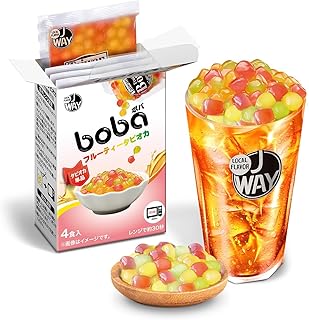 【常温】フルーティータピオカ、冷凍不要、台湾産、電子レンジ30秒で簡単調理、50g個食タイプ4食入り