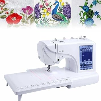 Embroidery Machine with 158 Built-In Designs, 132 Sewing Stitches, Large 7 LCD Touchscreen, USB Port - 4x9.2 Embroidery Area, 210 Letters